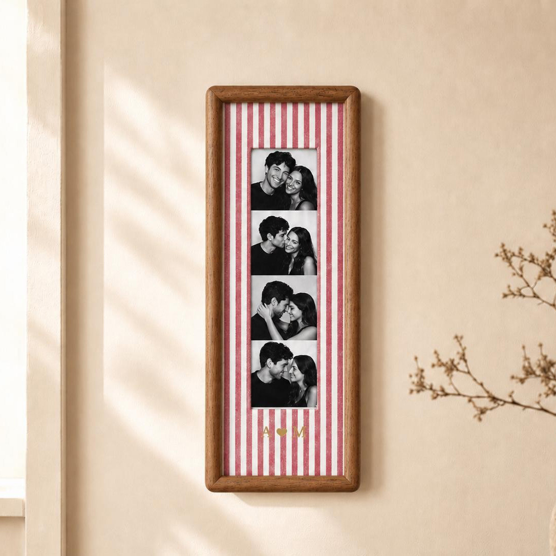 Personalized Couple Photo Strip Frame Custom Wedding Photo Display