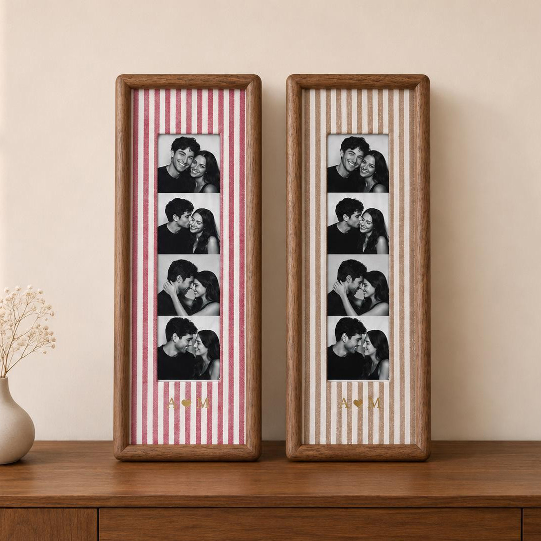 Personalized Couple Photo Strip Frame Custom Wedding Photo Display