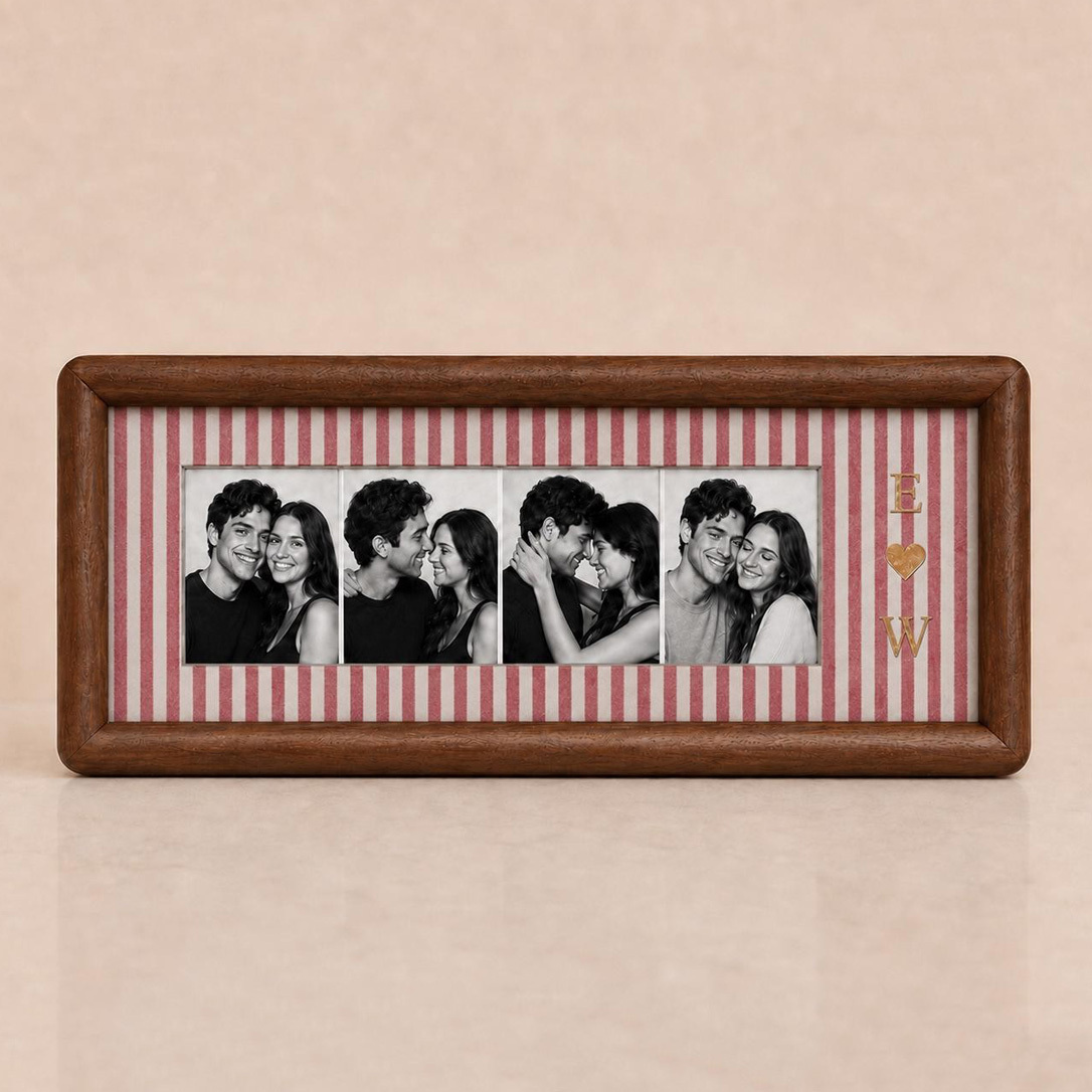Personalized Couple Photo Strip Frame Custom Wedding Photo Display