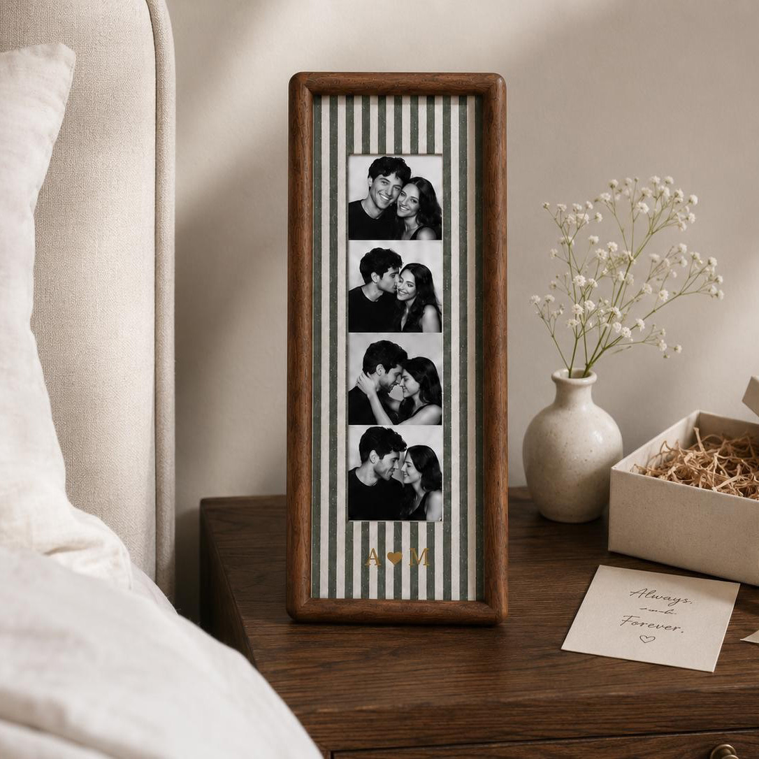 Personalized Couple Photo Strip Frame Custom Wedding Photo Display