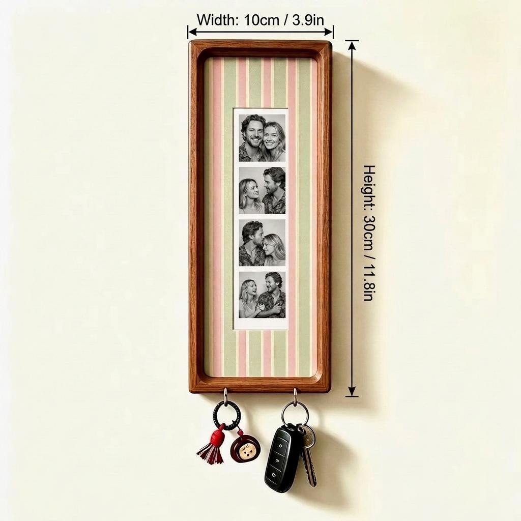 Personalized Wooden Photo Key Holder Custom Film Strip Photo Display
