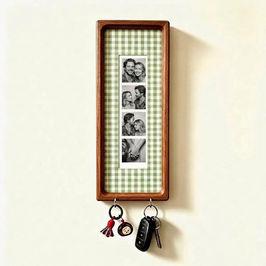 Personalized Wooden Photo Key Holder Custom Film Strip Photo Display