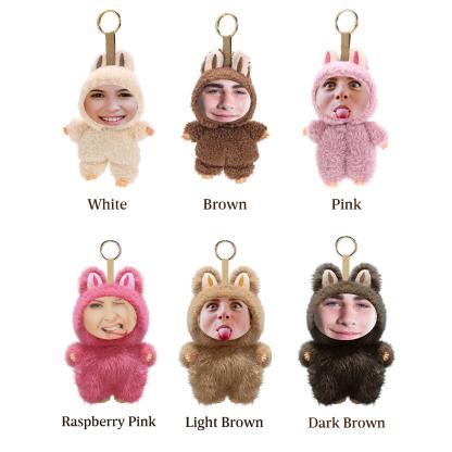 Custom Photo Face Plush Keychain, Personalized Funny Doll Keychain, Custom Face Gift for Friends, Cute Photo Keepsake Gift