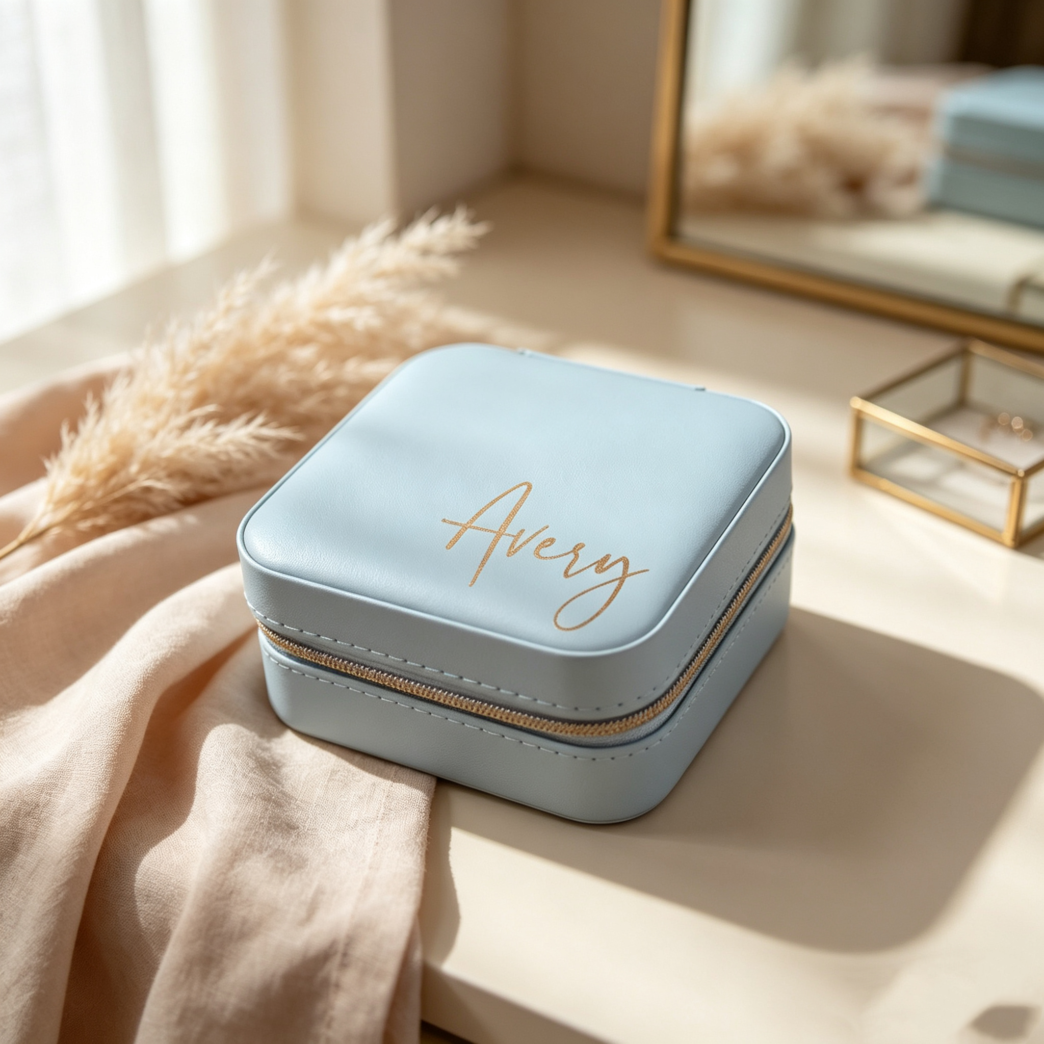Personalized Travel Jewelry Box for Women, Custom Jewelry Organizer Case, Bridesmaid Gift, Bridesmaid Proposal Gift, Keepsake Gift for Her