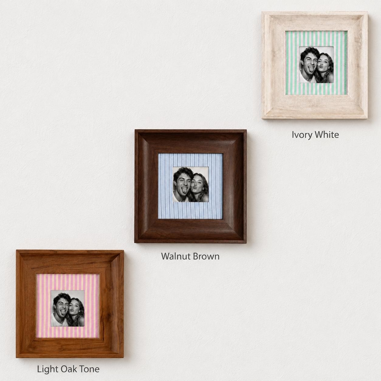 Personalized Photo Strip Wooden Key Holder – Custom Couple Keepsake Wall Decor