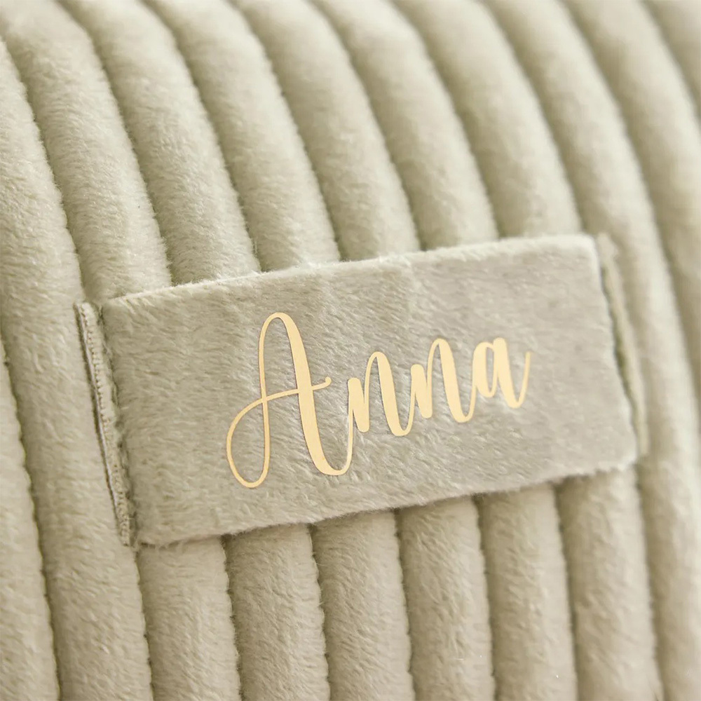 Personalized Corduroy Makeup Bag with Name, Quilted Cosmetic Pouch, Travel Toiletry Bag, Bridesmaid Gift for Her