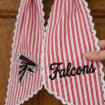 Personalized College Football Wreath Sash, Custom Monogram Door Bow, Striped Game Day & Tailgate Decor