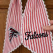 Personalized College Football Wreath Sash, Custom Monogram Door Bow, Striped Game Day & Tailgate Decor