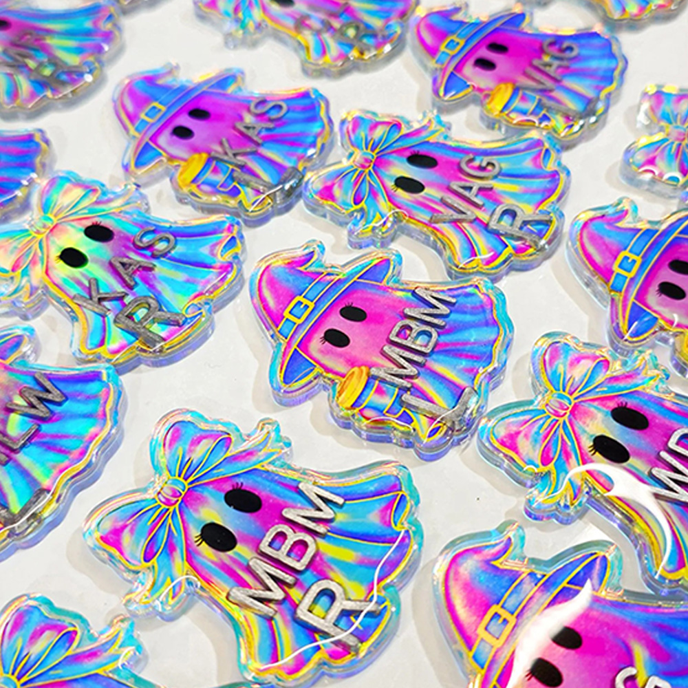 Personalized Iridescent Ghost X-Ray Marker Set – Custom Halloween Acrylic Markers for Radiology Techs
