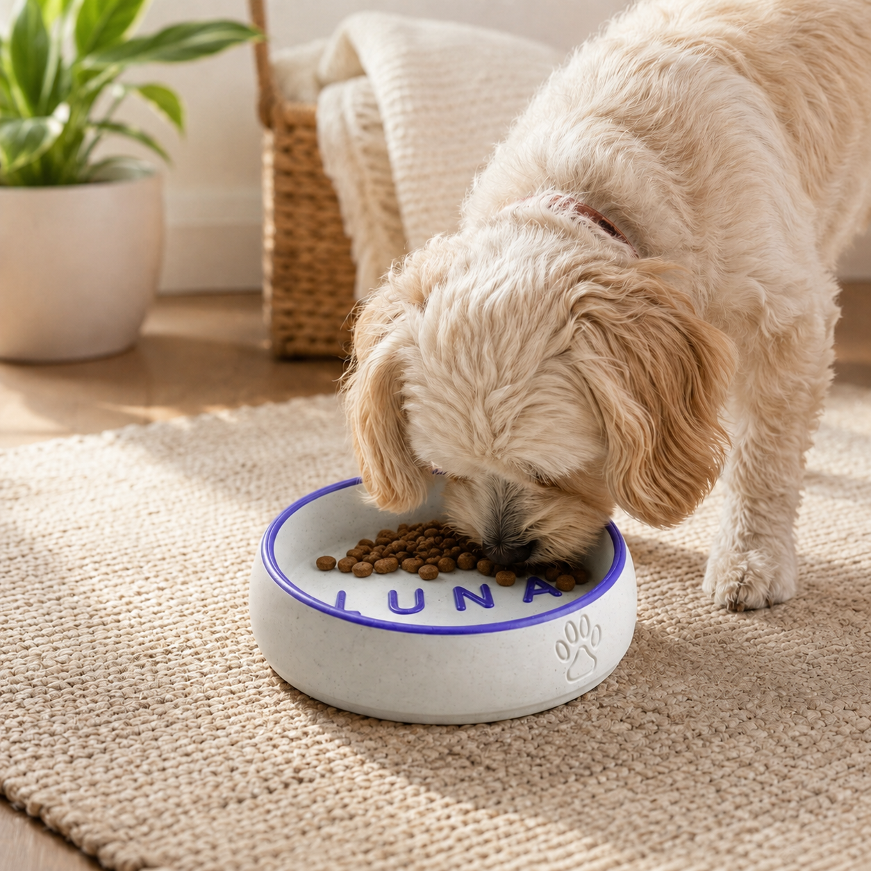 Personalized Dog Bowl with Name – Custom Ceramic Pet Bowl for Dogs & Cats, Engraved Puppy Food & Water Bowl
