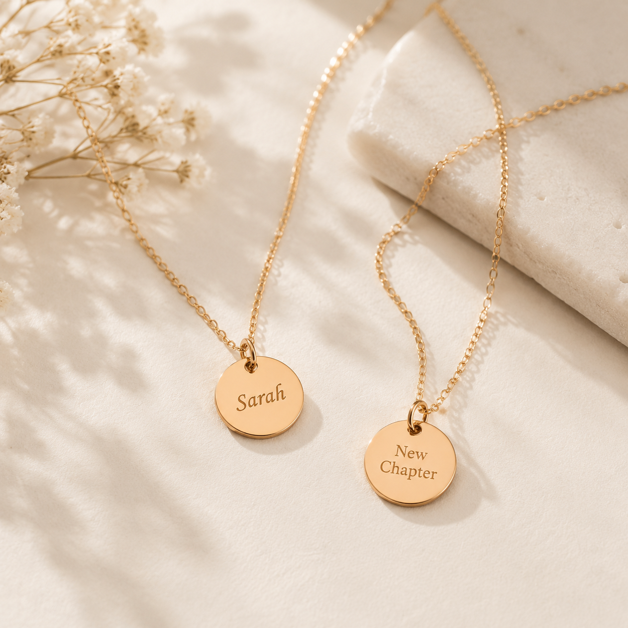 Personalized Clean Slate Necklace – Custom Engraved New Beginnings Gift for Her