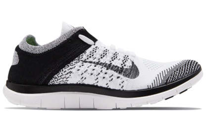 (WMNS) nithtKE Free Flyknit 4.0 'White Black' 631050-100