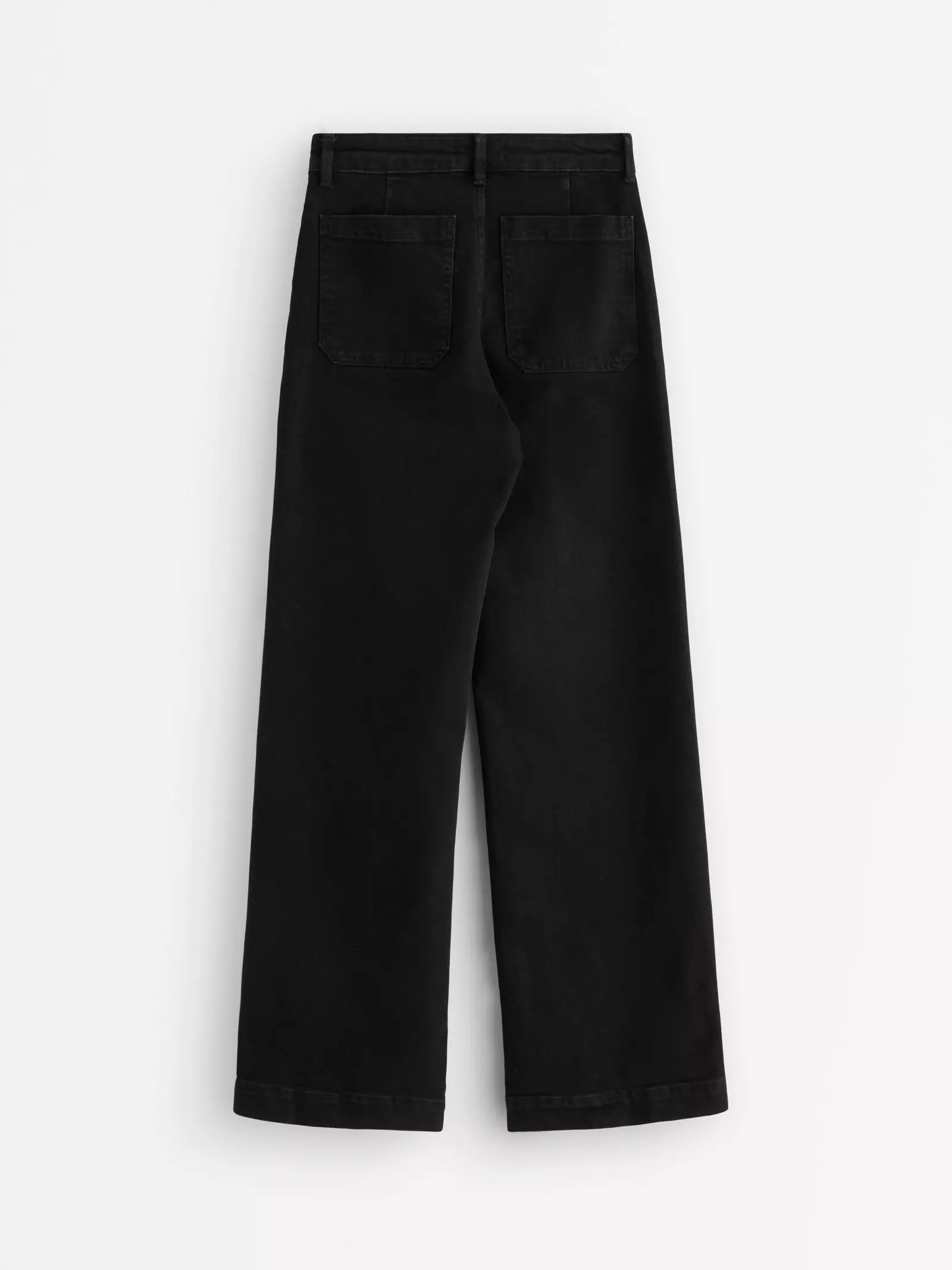 WIDE high waist jeans med lätt stretch
