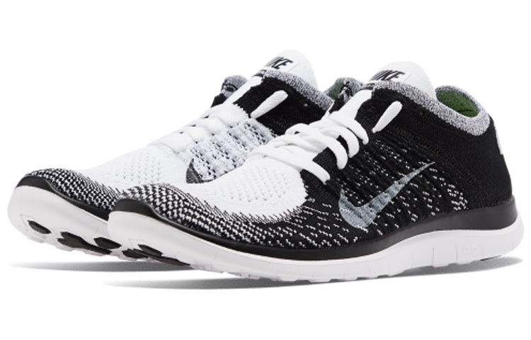 (WMNS) nithtKE Free Flyknit 4.0 'White Black' 631050-100