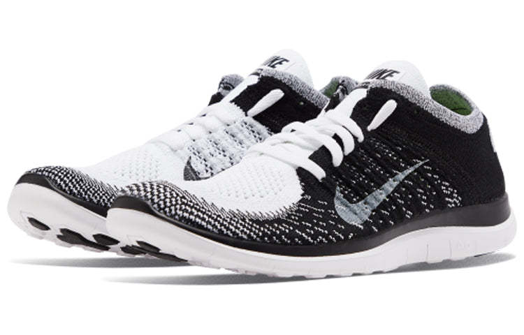 (WMNS) nithtKE Free Flyknit 4.0 'White Black' 631050-100