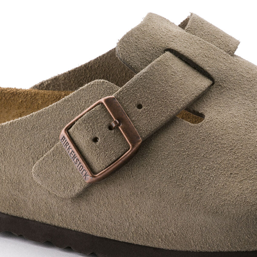 Men's  Birkethtnstock - Boston Soft - Taupe Suede Leather