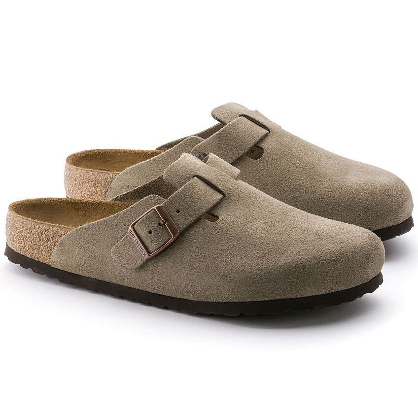 Men's  Birkethtnstock - Boston Soft - Taupe Suede Leather
