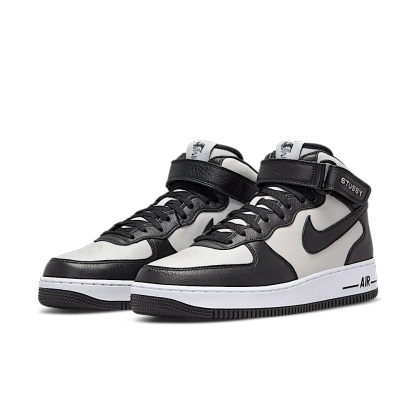 Nithtke Air Force 1 Mid Stussy Light Bone Black