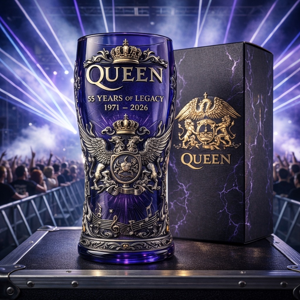 Royal Crest Legends 1971–2026 55th Anniversary 3D Relief Pint Glass