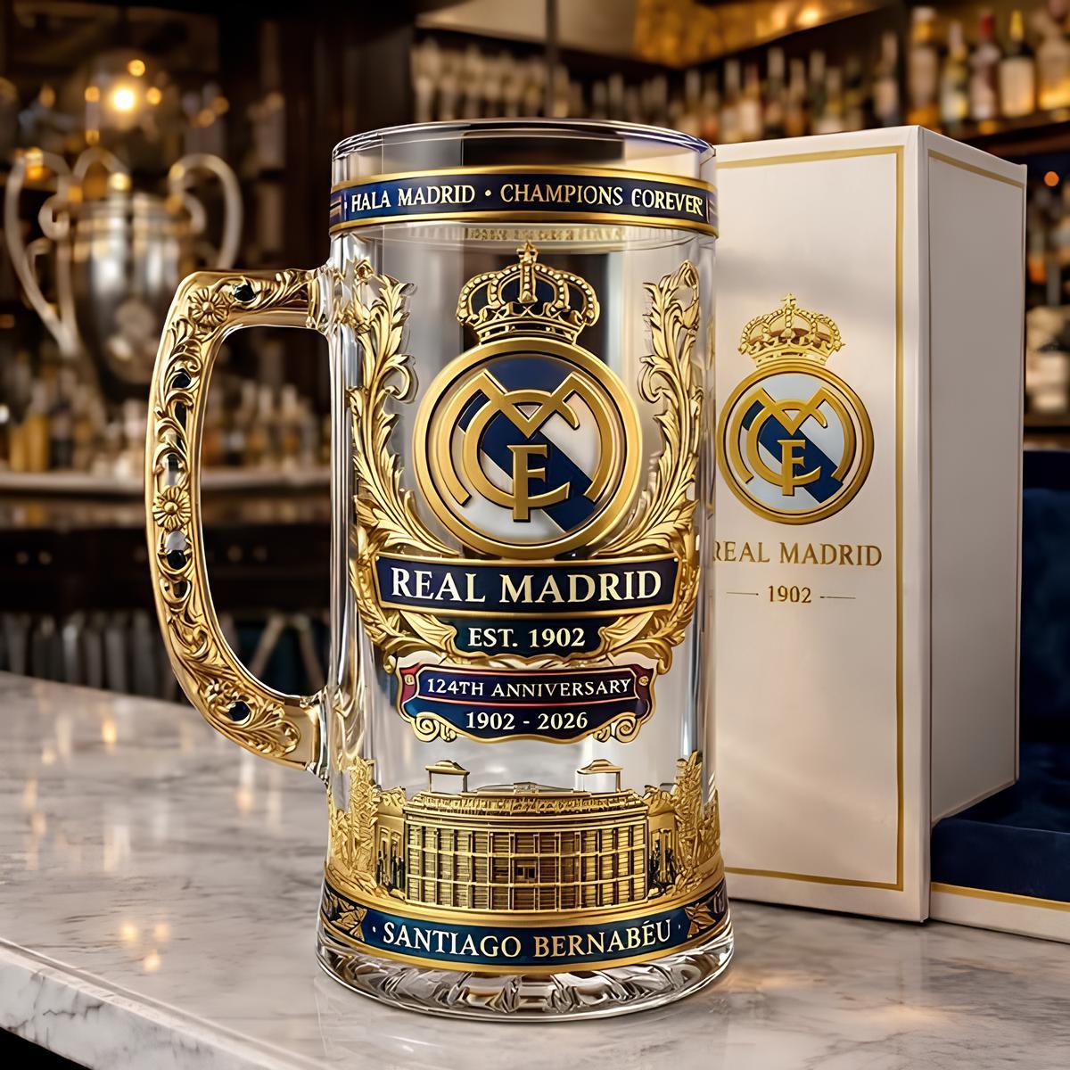 Real Madrid 124th Anniversary Commemorative Beer Stein (1902–2026)