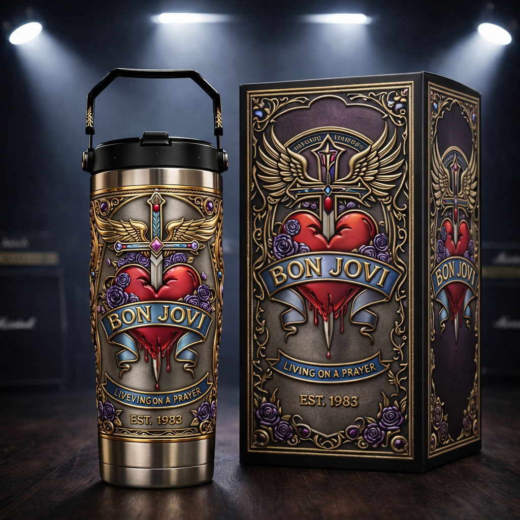 Bon Jovi “Living on a Prayer” Insulated Tumbler