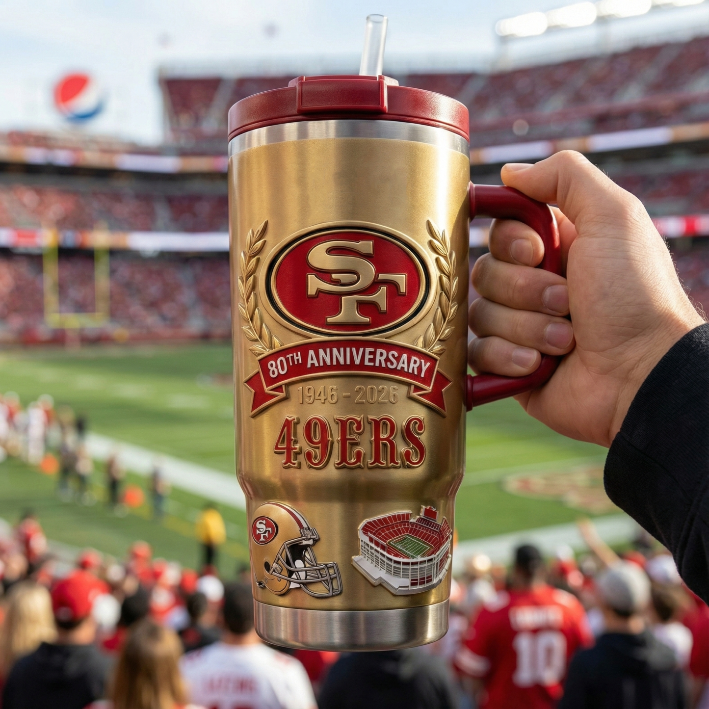 49ers 80th Anniversary Tumbler