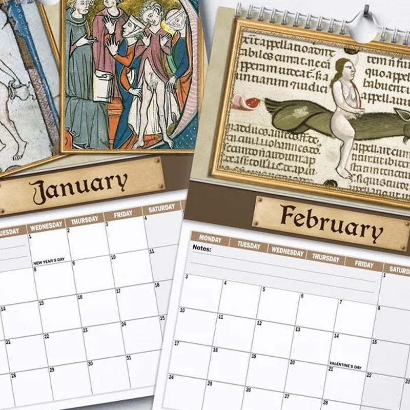 📅 Medieval Humor 2025 Wall Calendar