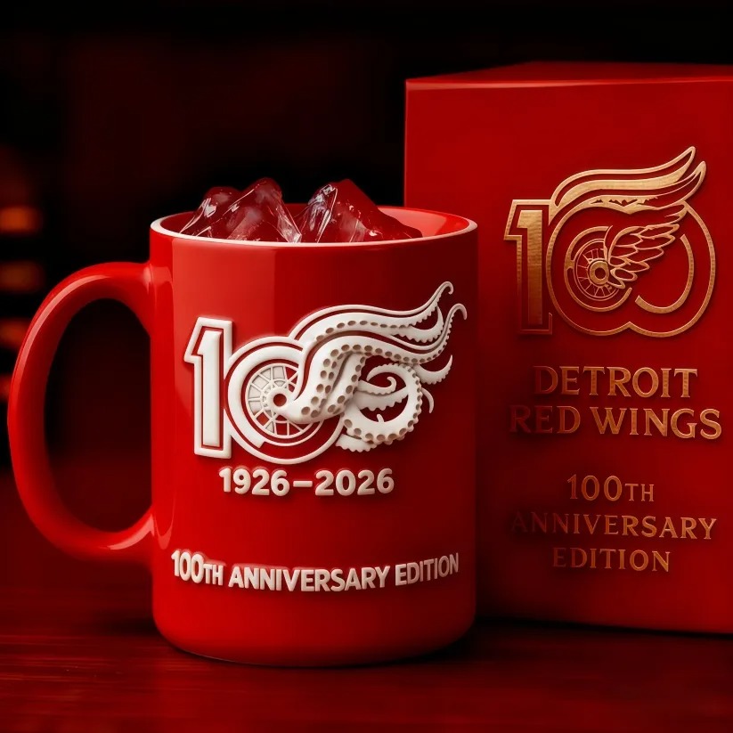 🏒Detroit Red Wings Hockey 100th Anniversary Mug