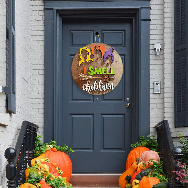 Halloween “I Smell Children” Door Hanger