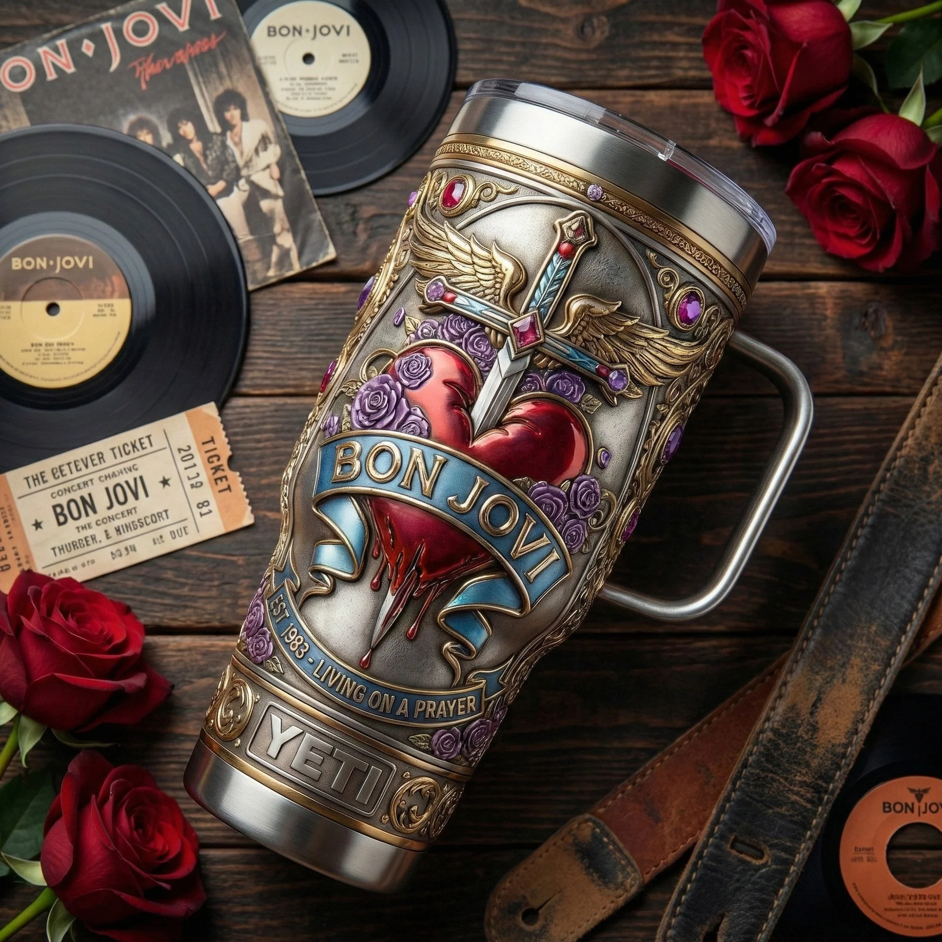 Bon Jovi “Living on a Prayer” Insulated Tumbler
