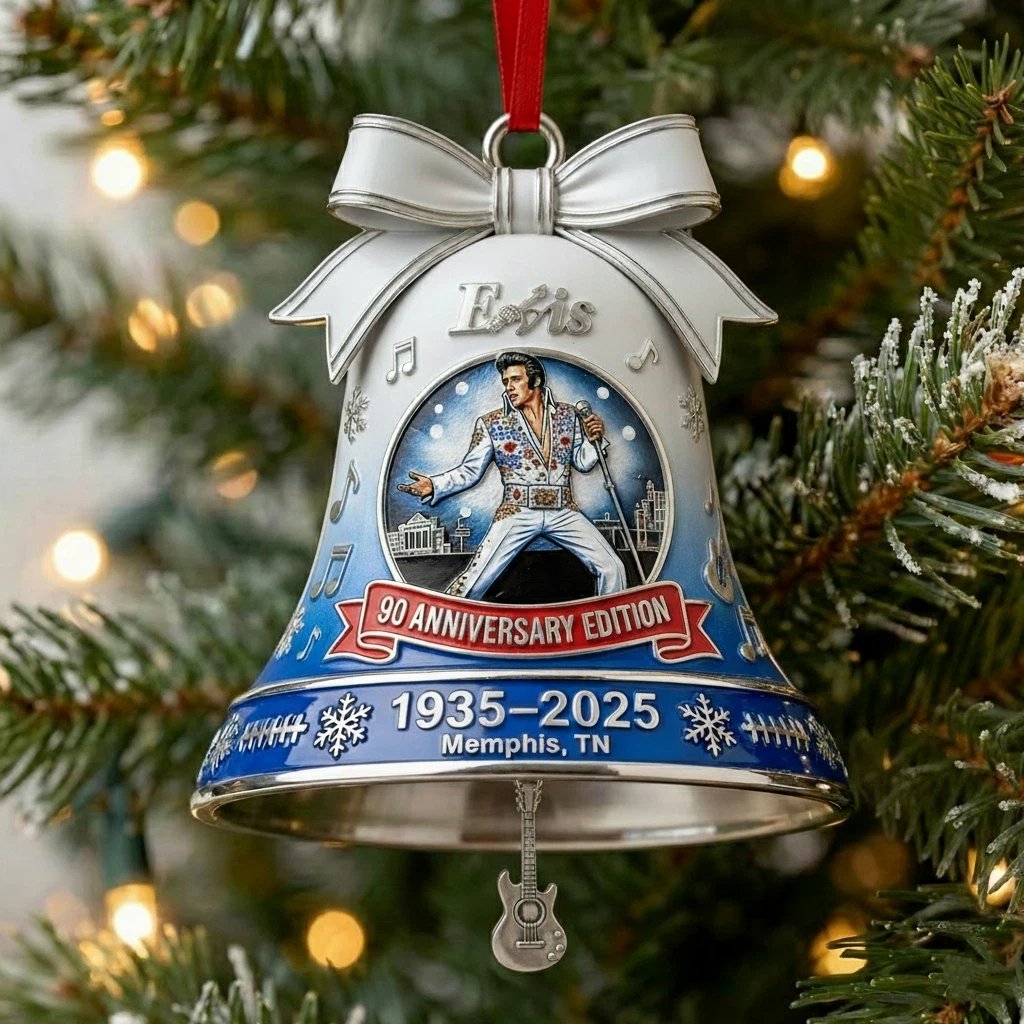 King of Rock 90th Anniversary Commemorative Bell Ornament