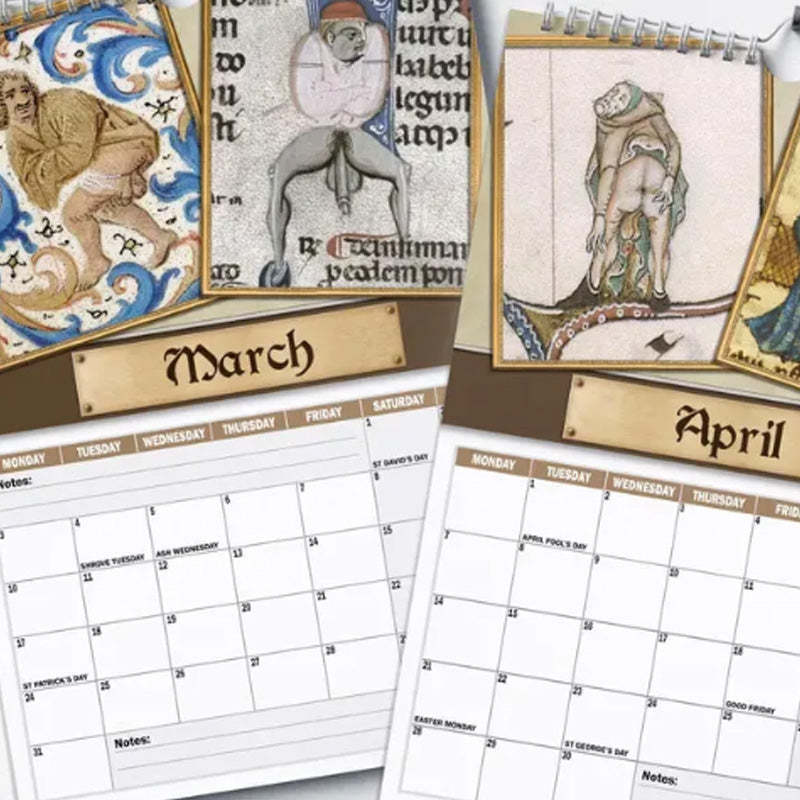 📅 Medieval Humor 2025 Wall Calendar
