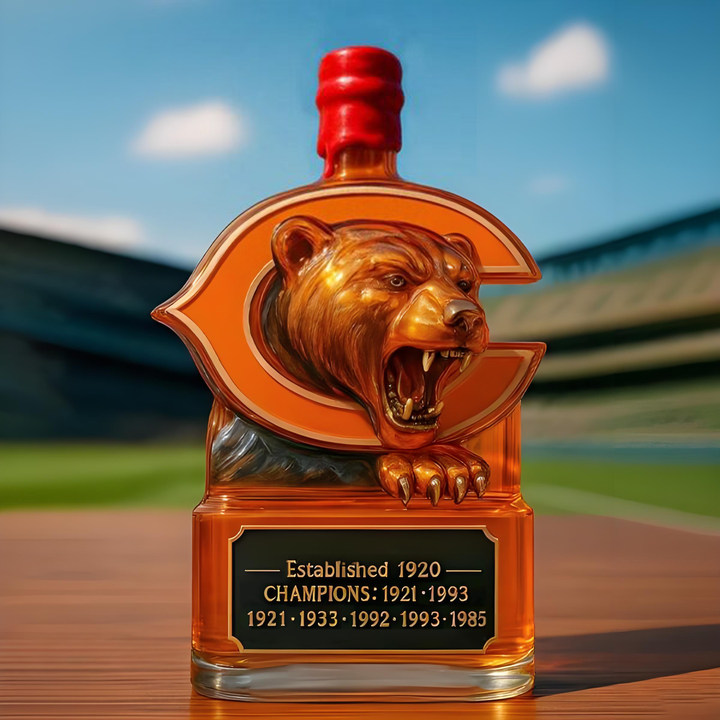 🐻🏈Chicago Bears NFL Champs Whiskey Bottle