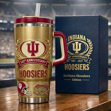 Limited Edition: Indiana Hoosiers 140th Anniversary Gold Tumbler (1887-2027)
