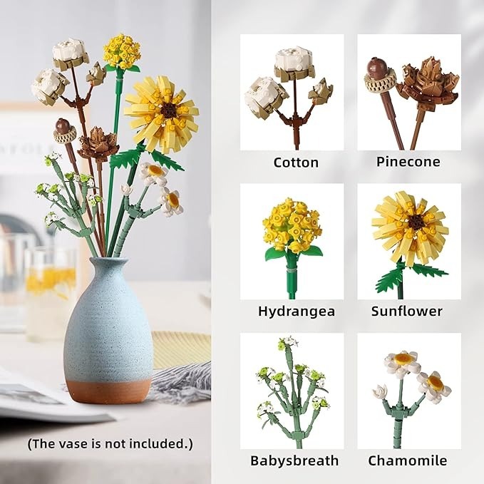 (🔥HOT SALE NOW 49% OFF) - 💐Mini Bricks Flower Bouquet Building Sets