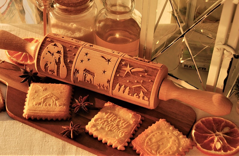 Nativity Engraved Rolling Pin