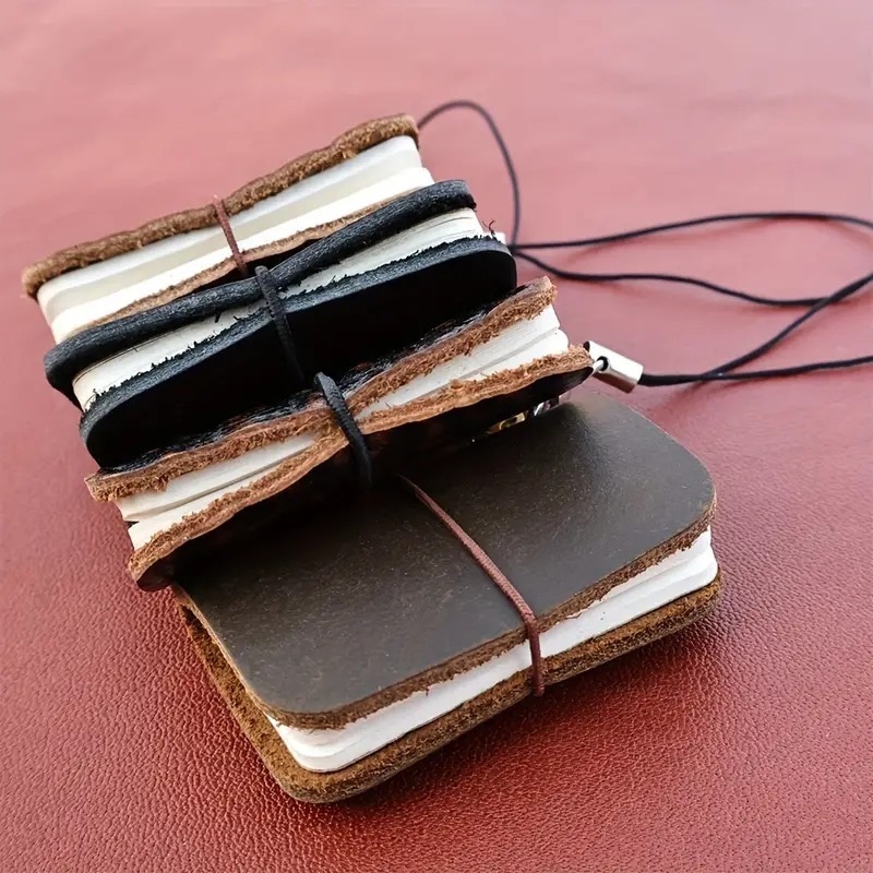 Mini Decorative Handwritten Leather Vintage Pocket Diary