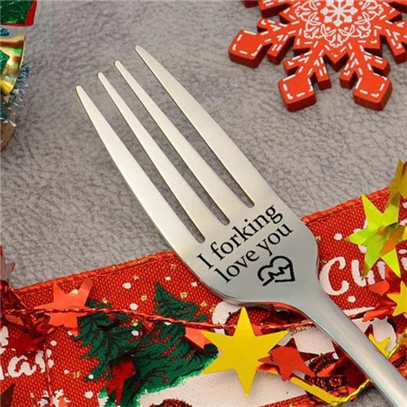 Long Handle Stainless Steel Blessing Dinner Fork