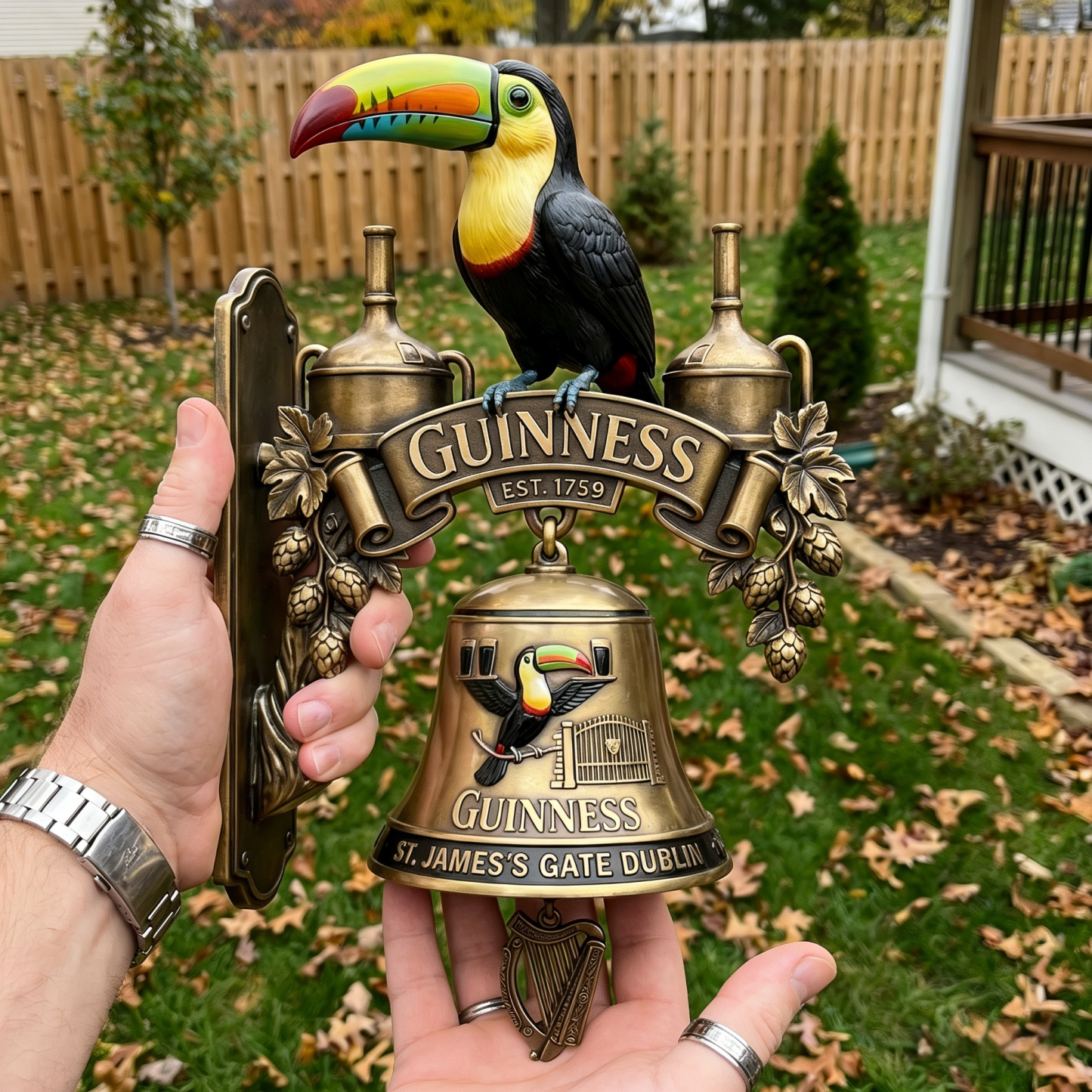 GUINNESS: THE TOUCAN'S TOAST COMMEMORATIVE WALL BELL (EST. 1759)