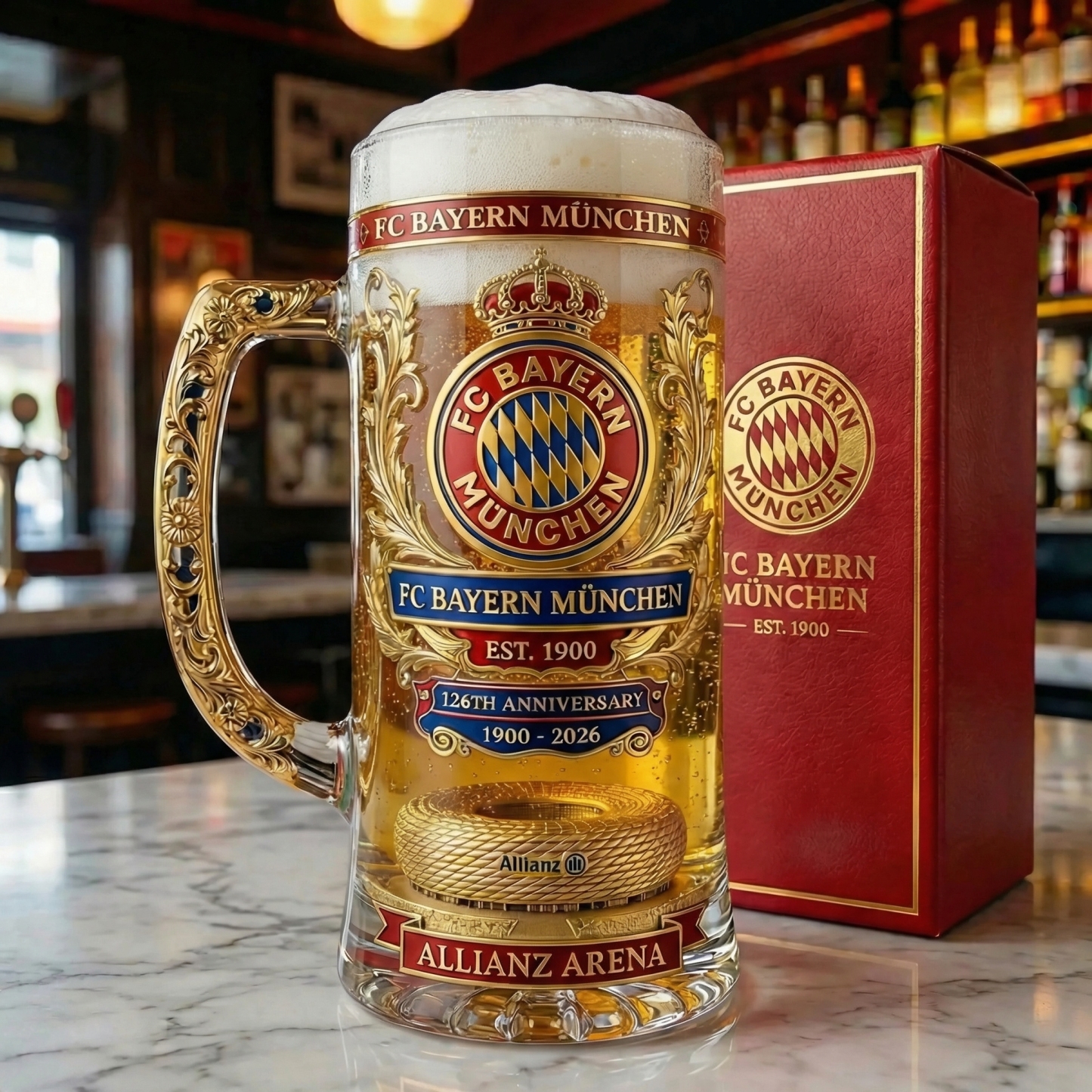 FC Bayern München 126th Anniversary Beer Stein