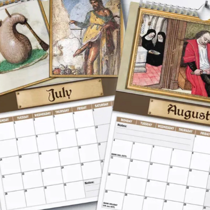 📅 Medieval Humor 2025 Wall Calendar