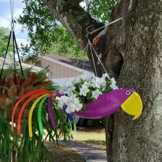 🔥LAST DAY 49% OFF-COLORFUL BIRD HANGING PLANTER