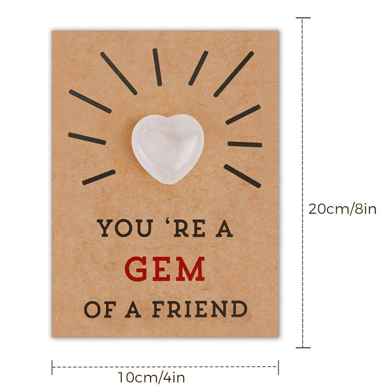 12PCs Valentines Cards with Heart-Shape Crystals-Valentines Day Gifts for Kids