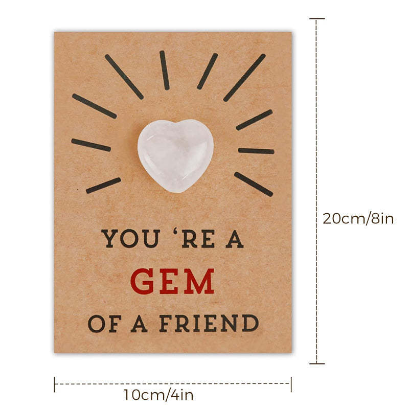 12PCs Valentines Cards with Heart-Shape Crystals-Valentines Day Gifts for Kids