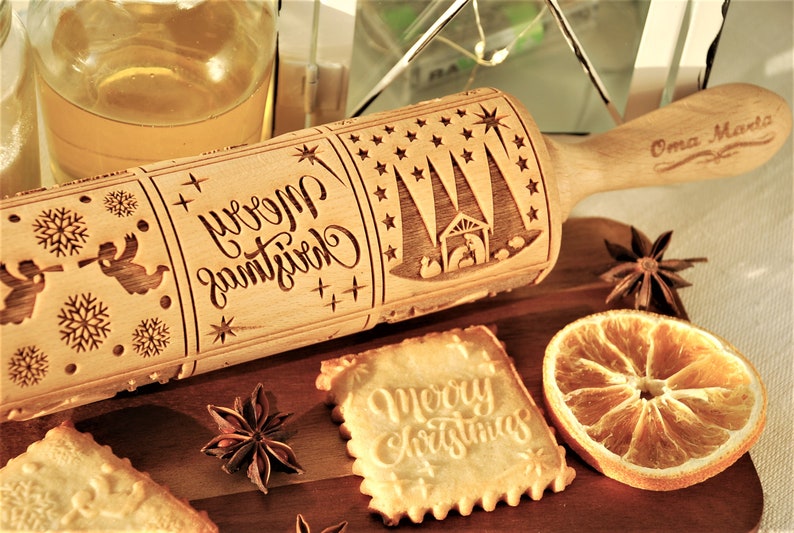 Nativity Engraved Rolling Pin