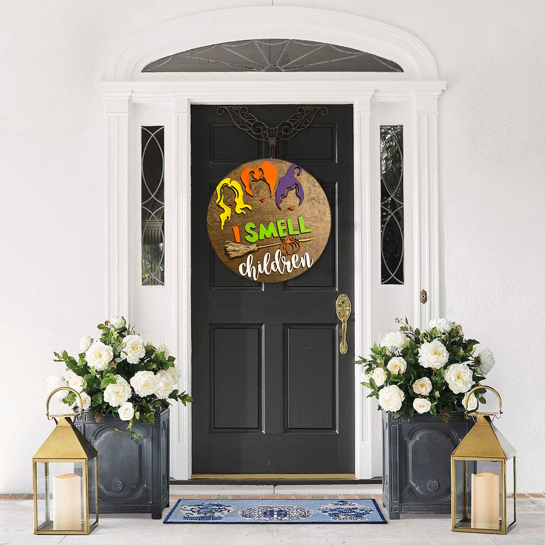 Halloween “I Smell Children” Door Hanger