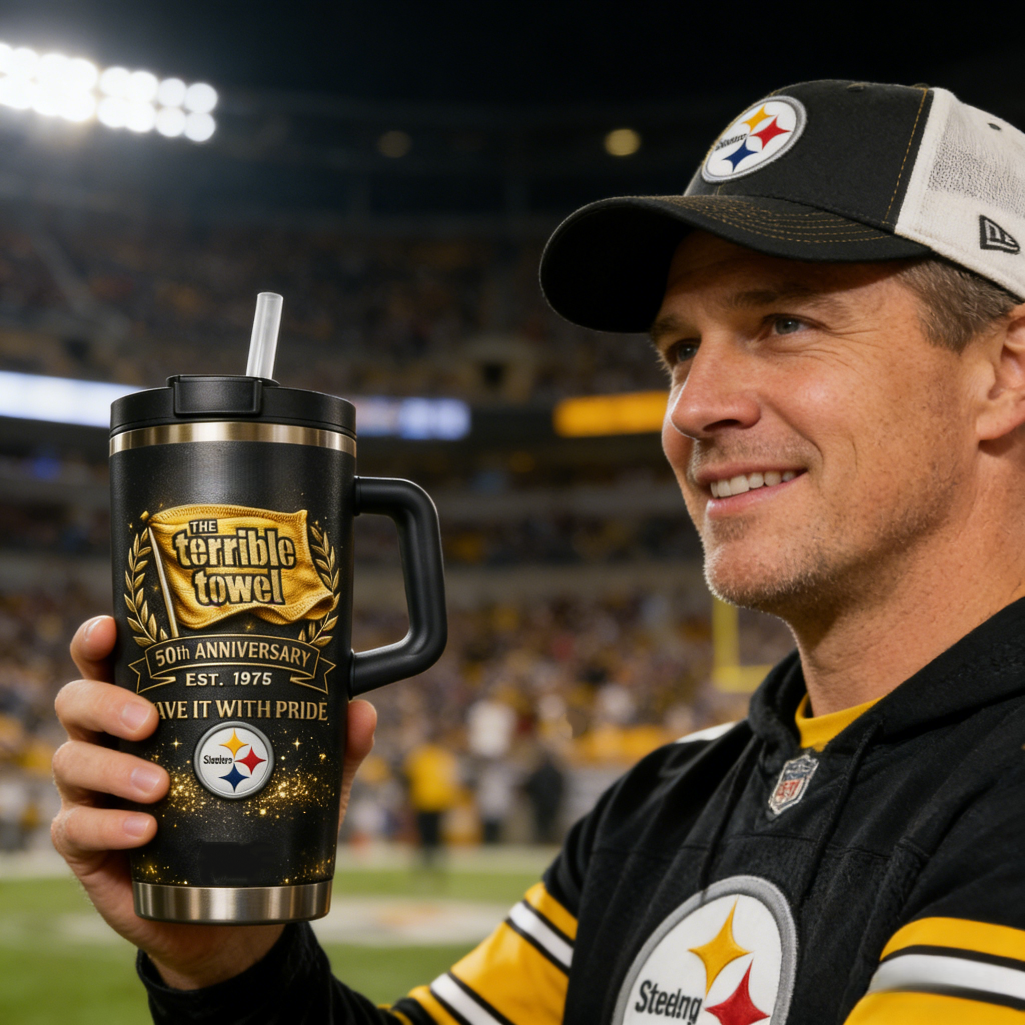 The Terrible Towel 50th Anniversary Insulated Tumble—Buy 2 save 15%