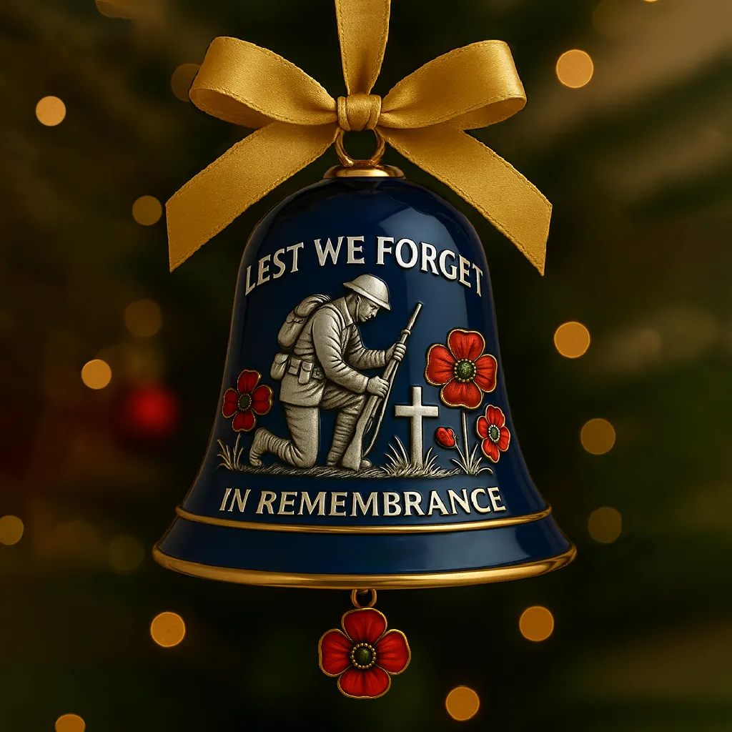 ⏰Last Day 50% OFF -🌹Heroes Never Forgotten Remembrance bell Ornament(✝️Keep Their Memory Alive)