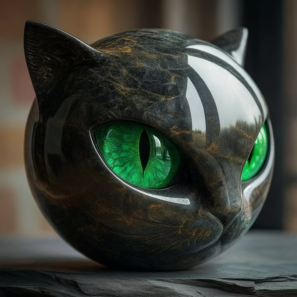 🔥LAST DAY 50% OFF🐈‍⬛Stately Residence Accent & Refined Present Masterpiece - Opulent Black Cat Sculpture