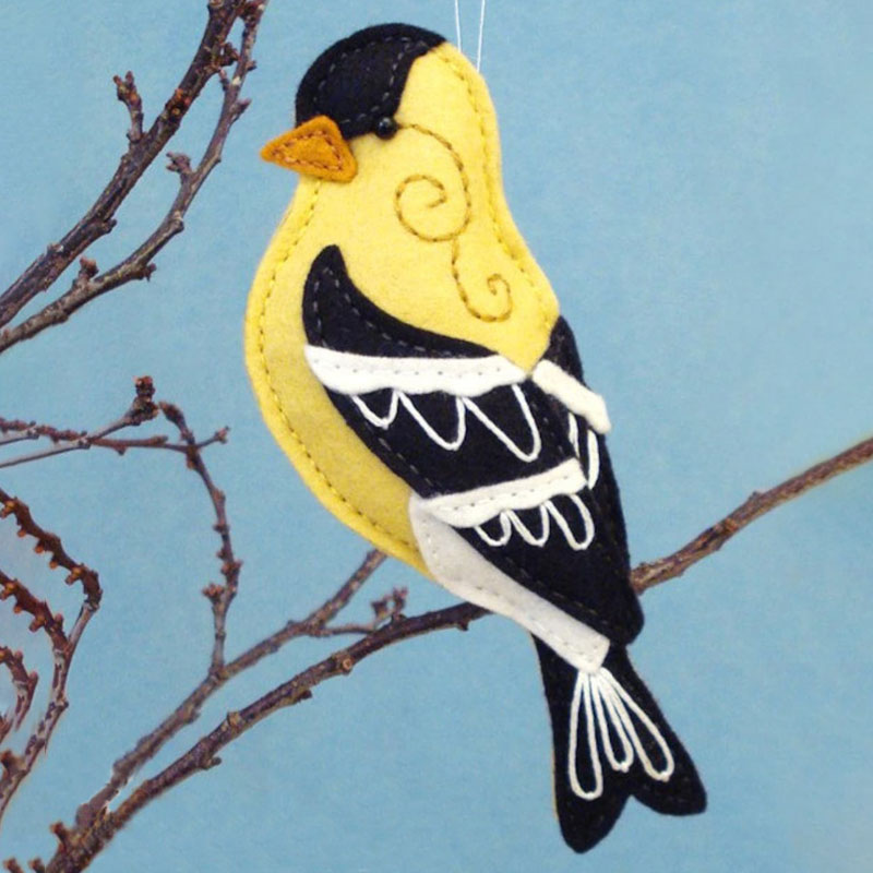 Felt Bird Christmas Ornament